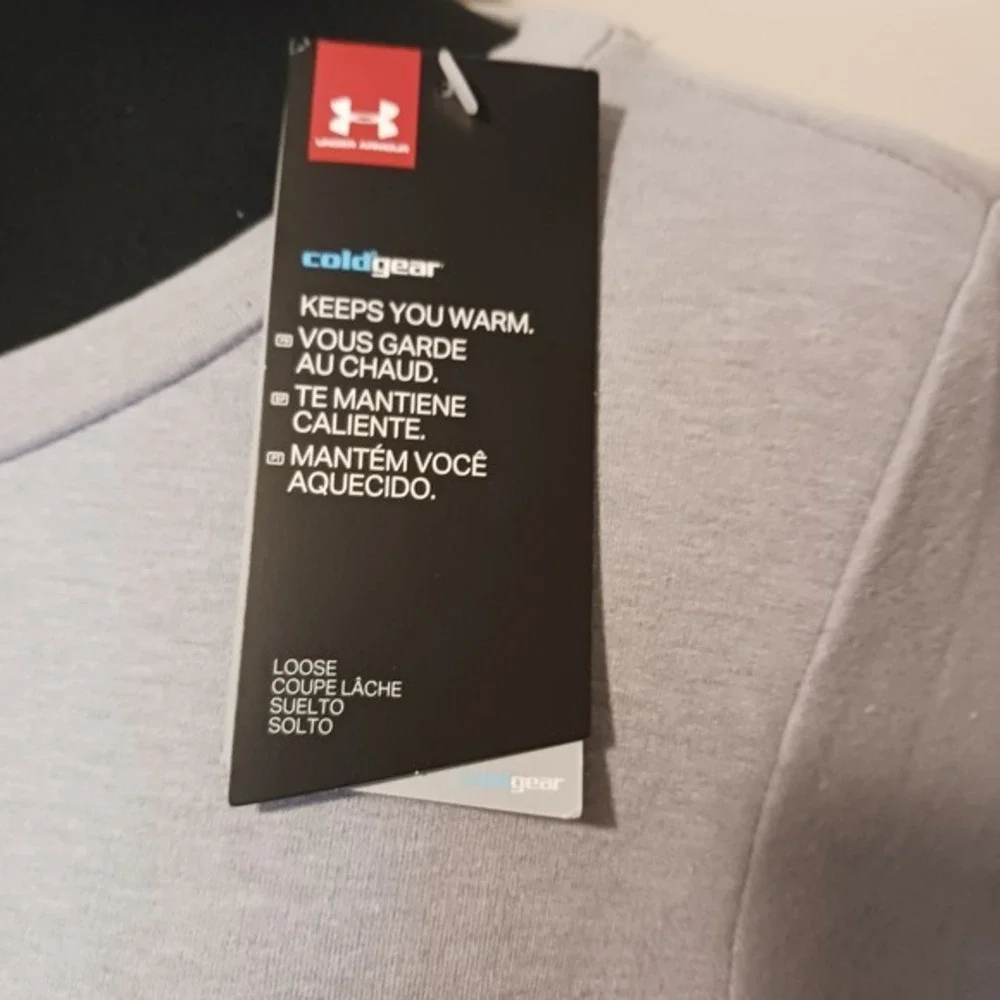 Under Armour ColdGear Houston Texas Grey Graphic Long Sleeve Sweatshirt Womens M